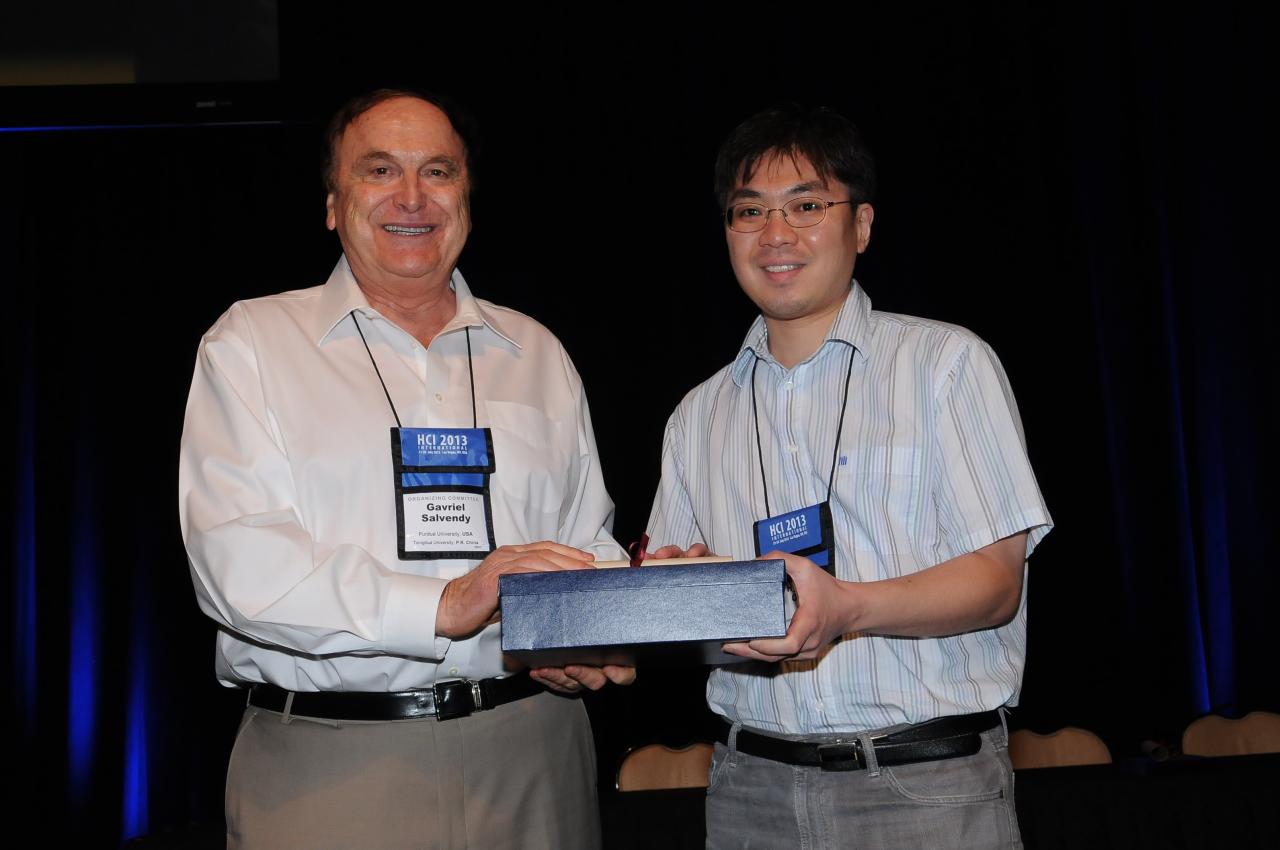 Golden award for the Best HCI International 2013 Conference paper